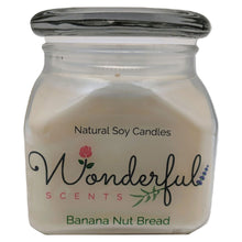 Load image into Gallery viewer, 12oz Scented Bakery Jar Candle Banana Nut Bread Cotton Wick Glass Lid