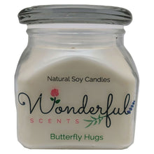 Load image into Gallery viewer, 12oz Scented Bakery Jar Candle Butterfly Hugs Cotton Wick Glass Lid