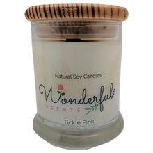 Load image into Gallery viewer, 12oz Scented Status Jar Candle Tickle Pink Wood Wick With Wood Lid