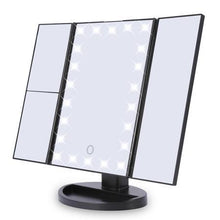 Load image into Gallery viewer, LED Touch Screen Makeup Mirror Tri Fold Magnifying With Lights Decoration For Home Lovers