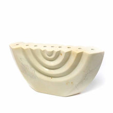 Load image into Gallery viewer, Hand Carved White Soapstone Menorah Candelabra Beauty And For Home Decorations