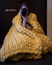 Load image into Gallery viewer, Handmade Warm Soft Chunky Knit Blanket For Home Lovers