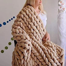 Load image into Gallery viewer, Handmade Warm Soft Chunky Knit Blanket For Home Lovers
