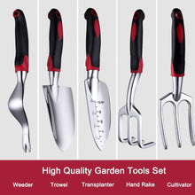 Load image into Gallery viewer, Garden Tools Set 5 Piece Digging And Plating Best Gift for Garden Lover, For Horticulturist