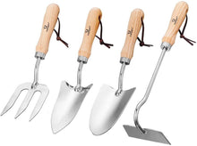 Load image into Gallery viewer, Garden Tool Set Stainless Steel Heavy Duty Gardening Kit 4 Piece Gardening Supplies Gifts