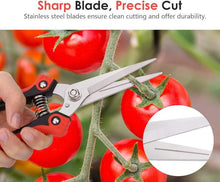 Load image into Gallery viewer, Gardening Hand Pruner Pruning Shear with Straight Stainless Steel Blades