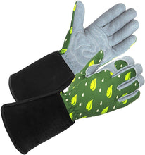Load image into Gallery viewer, Women Deerskin Gardening Gloves Gift For Garden Lover with Deerskin Leather Suede