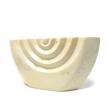 Load image into Gallery viewer, Hand Carved White Soapstone Menorah Candelabra Beauty And For Home Decorations