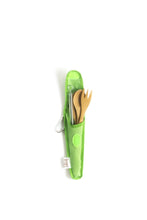 Load image into Gallery viewer, Kids Bamboo Utensil Kit & 6" Glass Straw- Eco-Friendly- Save Our Planet from Plastic! - Give Back Goods