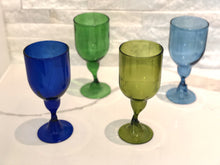 Load image into Gallery viewer, Set of 4 Repurposed Bordeaux Goblet glasses, choose your color, Made in the USA, Save our landfills! - Give Back Goods