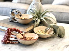 Load image into Gallery viewer, Set of 3 Hand Carved African Animal Bowls, Elephant, Zebra, Giraffe, Fair Trade & 10% goes to help animal conservation in Africa! - Give Back Goods