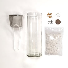 Load image into Gallery viewer, Contents of Self-Watering Organic Herb Kit