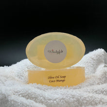Load image into Gallery viewer, Natural and Pure Olive Oil Soap Scented with Coco Mango Essential Oils