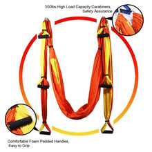 Load image into Gallery viewer, Aerial Yoga Hammock Handles Strap, Home Gym Hanging Belt Swing, Anti-Gravity Aerial Traction Device For Yoga Lover