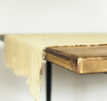 Load image into Gallery viewer, Hand Woven, Stone Washed Linen Table Runner Eco-Friendly Beauty And Health For Cookers