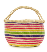 Load image into Gallery viewer, Handwoven Rainbow Bolga Market Basket, Elephant Grass Beauty And For Home Decorations