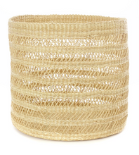 Load image into Gallery viewer, 3 Lace Basket Bins, Handwoven- Elephant Grass Beauty And For Home Decorations