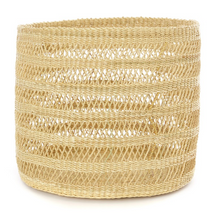 Load image into Gallery viewer, 3 Lace Basket Bins, Handwoven- Elephant Grass Beauty And For Home Decorations