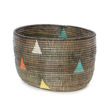 Load image into Gallery viewer, Handwoven African Cattail Triangle Decorative Knitting Basket Beauty For Home Decoration
