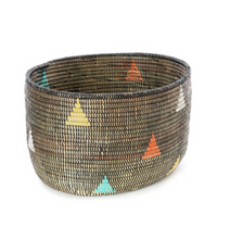 Load image into Gallery viewer, Handwoven African Cattail Triangle Decorative Knitting Basket Beauty For Home Decoration