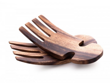 Load image into Gallery viewer, Acacia Wood Salad Hands Utensils - Fair Trade and Sustainably Harvested- Helps Create Jobs and Sustains Communities - Give Back Goods