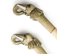 Load image into Gallery viewer, Hand crafted Elephant Salad Servers- Fair Trade - 10% goes to help animal conservation in Africa! - Give Back Goods