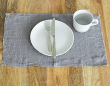 Load image into Gallery viewer, set of 4 Hand Woven Stone washed Linen Placemat (pick your color) - Eco-Friendly, Fair Trade - Give Back Goods
