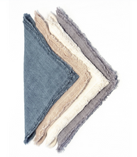 Load image into Gallery viewer, Set of 4- Hand Woven Stone Washed Linen Dinner Napkins- Eco-Friendly, Fair Trade - Give Back Goods