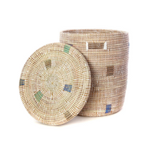 Load image into Gallery viewer, Handwoven Pixel Hamper Laundry Storage Basket (more colors), Fair Trade - Give Back Goods
