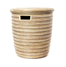 Load image into Gallery viewer, Striped Hamper Laundry Storage Basket- Fair Trade-Eco-Friendly- Handmade - Give Back Goods