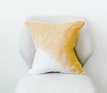 Load image into Gallery viewer, 18" Hand Spun & Woven Shibori Tumeric Silk Pillow, Eco-Friendly, Fair Trade - Give Back Goods