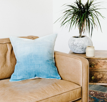 Load image into Gallery viewer, 18" Hand Spun & Woven Shibori Silk Indigo Pillow, Eco-Friendly, Fair Trade - Give Back Goods