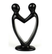 Load image into Gallery viewer, Handcrafted Soapstone Lovers Heart Sculpture - Fair Trade, eco-friendly - Give Back Goods