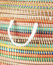 Load image into Gallery viewer, Large Handcrafted Rainbow Hamper Decorative Storage Basket - Fair Trade, Eco-Friendly - Give Back Goods