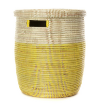 Load image into Gallery viewer, Yellow Hamper Laundry Storage Basket, Fair Trade, Eco-Friendly - Give Back Goods