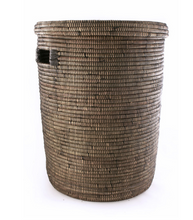 Load image into Gallery viewer, Black /Brown Hamper Laundry Storage Basket- Fair Trade, Eco-Friendly - Give Back Goods