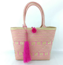 Load image into Gallery viewer, Pink Wayuu Basket Bag, one of a kind, Fair Trade & Hand Crafted - Give Back Goods