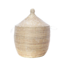 Load image into Gallery viewer, Short Hamper Decorative Handwoven Storage Basket, Fair Trade - Give Back Goods