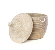 Load image into Gallery viewer, Short Hamper Decorative Handwoven Storage Basket, Fair Trade - Give Back Goods
