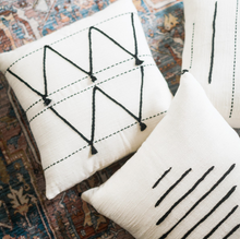 Load image into Gallery viewer, 18" x 18" Hand Woven Cotton Tunisian Pillow, Eco-Friendly, Fair Trade - Give Back Goods