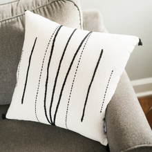 Load image into Gallery viewer, 18" x 18" Hand Woven & Embroidered Cotton Tunisian Pillow, Eco-Friendly, Fair Trade - Give Back Goods