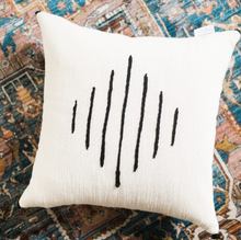 Load image into Gallery viewer, 18" x 18" Tunisian Pillow, Hand Woven & Embroidered Cotton, Eco-Friendly, Fair Trade - Give Back Goods