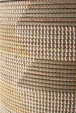 Load image into Gallery viewer, African Handwoven Hamper Storage Basket, Grey and Cream, Fair Trade, Eco-Friendly - Give Back Goods