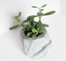 Load image into Gallery viewer, Marble geometric planter, (grey or white)- Ethically made & Fair Trade - Give Back Goods