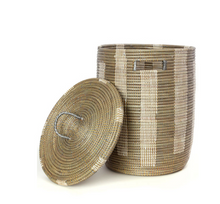 Load image into Gallery viewer, Striped Hamper/Laundry Basket, Fair Trade, Eco Friendly - Give Back Goods