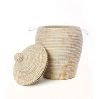 Load image into Gallery viewer, Prayer Mat Hamper/ Basket, White, Fair Trade, Educates Artisans- Eco-Friendly - Give Back Goods