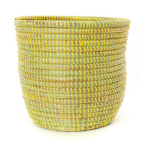 Load image into Gallery viewer, Set of 3 Handwoven Yellow Planter Baskets, Fair Trade, Eco-Friendly - Give Back Goods