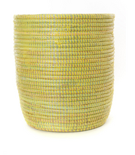 Load image into Gallery viewer, Set of 3 Handwoven Yellow Planter Baskets, Fair Trade, Eco-Friendly - Give Back Goods
