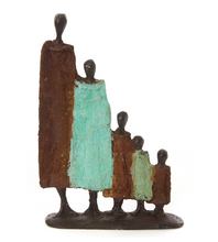 Load image into Gallery viewer, Bronze Sculpture Of An African Family Educates Artisans Eco-Friendly Home Decoration