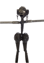 Load image into Gallery viewer, Metal Jewelry Stand African Woman Jewelry Display Holder Made From Recycled Metal Beauty
